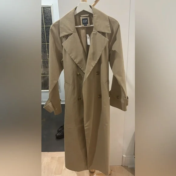 GAP Icon Khaki Tan Trench Coat - Picture 7 of 9